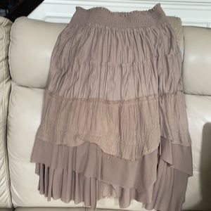 Boho tan skirt. Size S